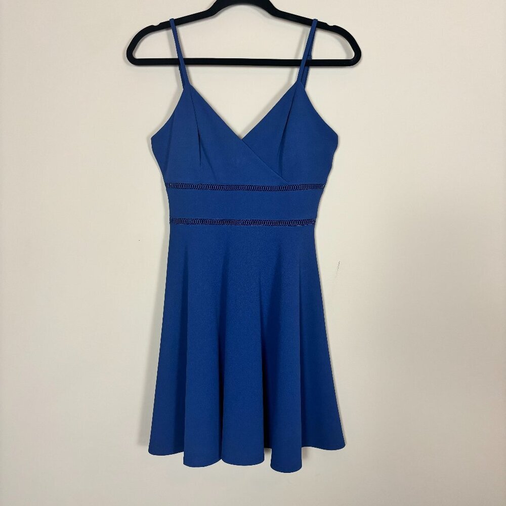 Blue V-Neck Dress